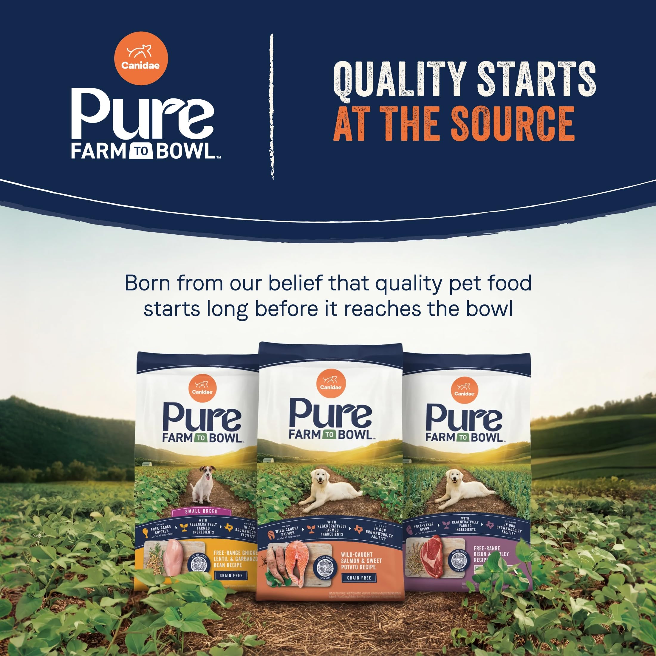 Canidae Pure Farm to Bowl Adult Dog Food — Salmon & Barley, 4 lb — alternate product view 7