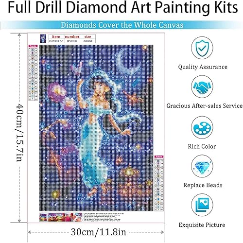 Miniatura 4 de RYMILIE Kits de pintura de diamantes para adultos  Kit de arte de diamantes 5D con diamantes de perforación completa, pinturas con diamantes de