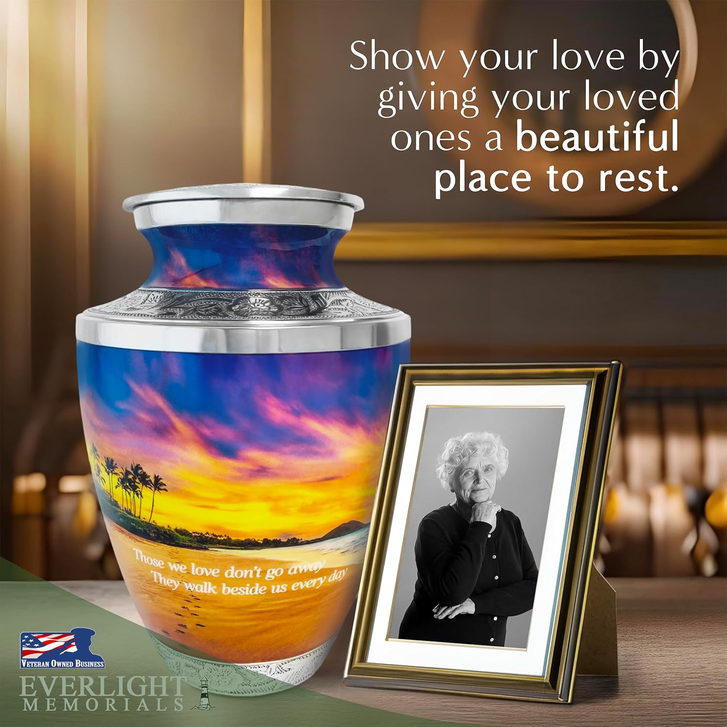 Cremation Urns for Human Ashes - Footprints Large Decorative Urn for Adult Men & Women - Burial Urns for Adult Human Ashes - Image 6