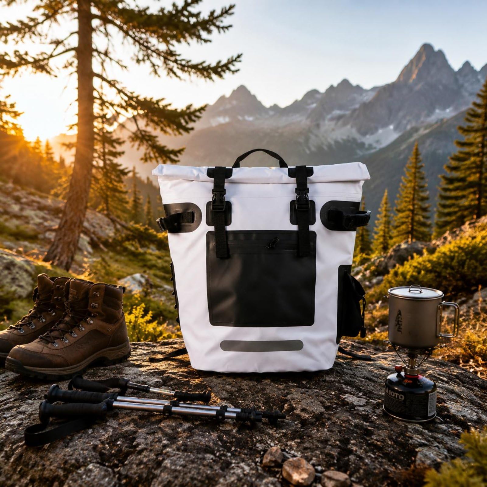 Baoblaze Outdoor Insulated Carrier Zaino Borsa Frigo Termica Impermeabile Trasporto Pasti Portatile Capacità Generosa Adatta a Picnic Campeggio Mobilità Viaggi, Grigio, Grigio, 25L