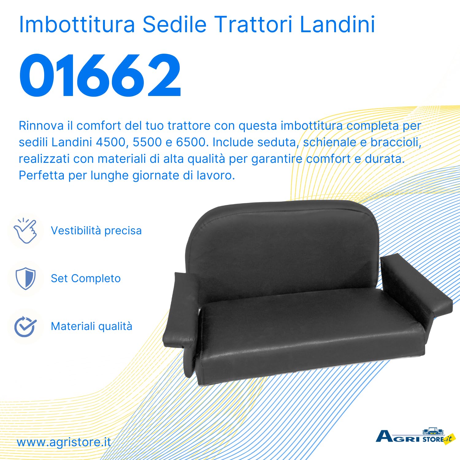 Imbottitura Sedile Trattore Ama - Completa Per Landini 4500, 5500, 6500