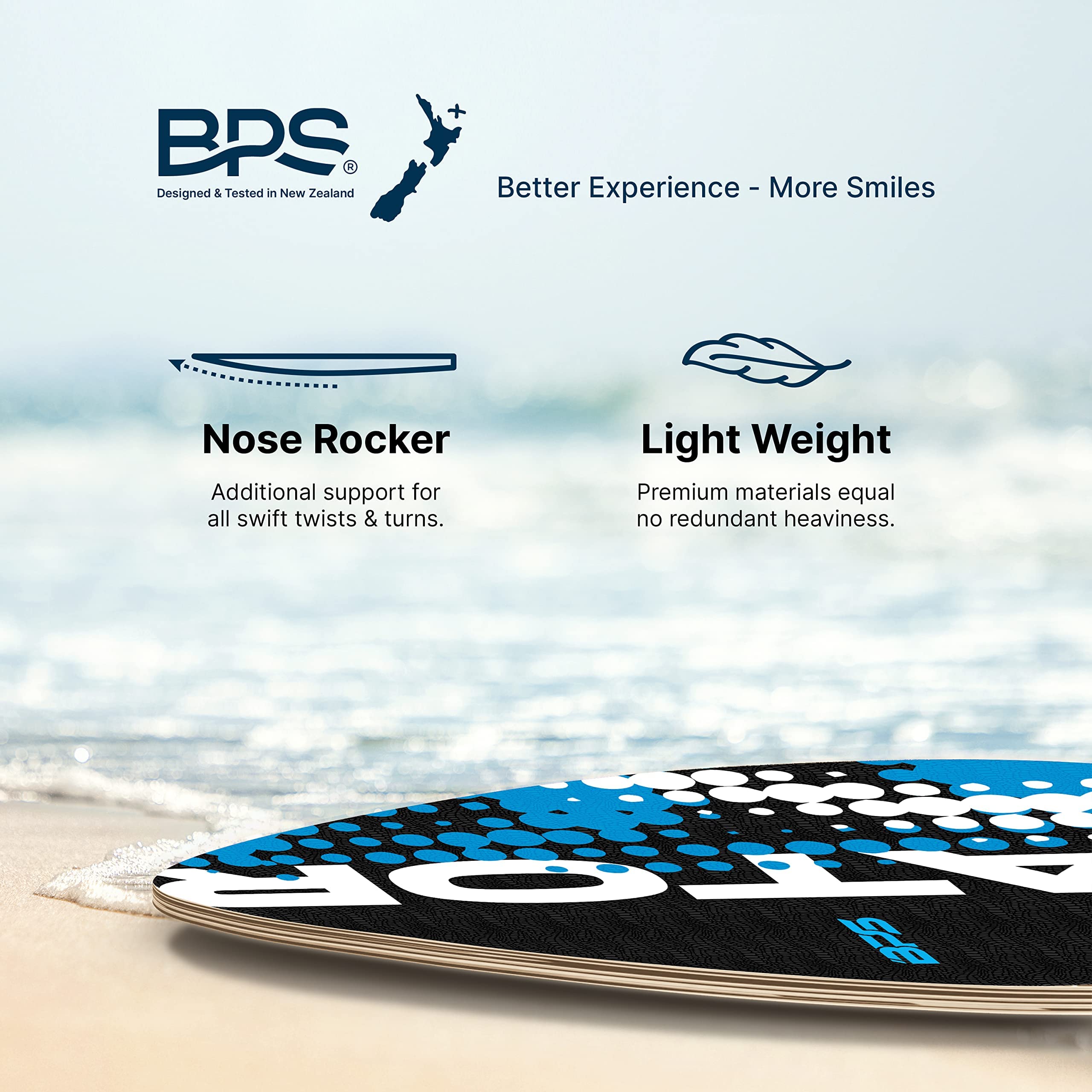 Buy BPS 'Gator' Skimboards with Colored EVA Grip Pad and High Gloss