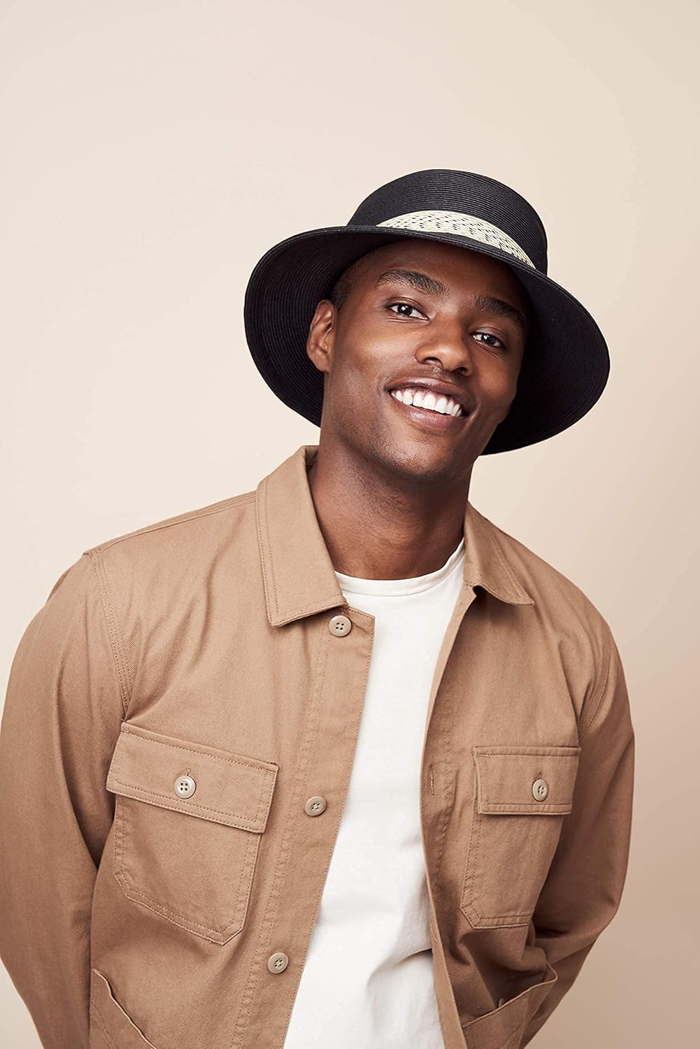 Pineapple&Star Bella Sun Beach Wide Brim Straw Hat Fine Braid UPF50+ for Women