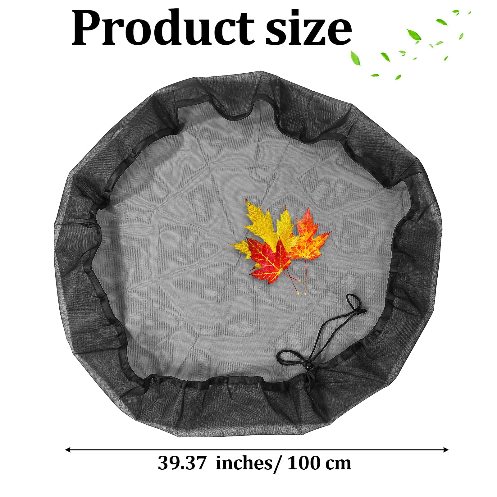 100 cm Water Butt Fine Mesh Pokrowiec na beczkę przeciwdeszczową Filtr ze sznurkiem, wielokrotnego użytku pokrywa netto do zapobiegania atakowaniu liści gruzu małe obiekty