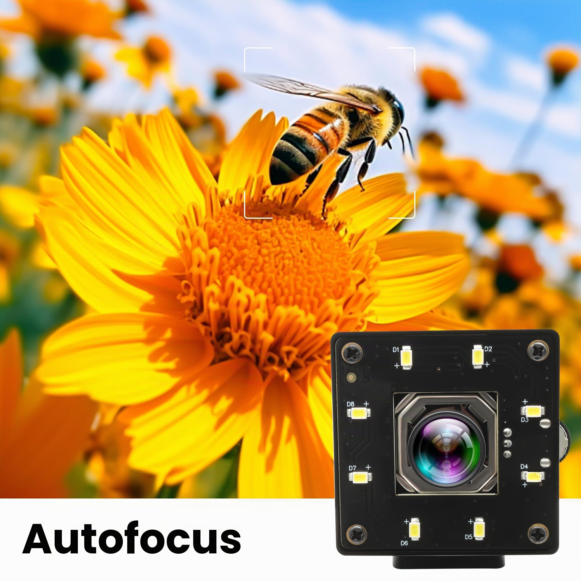 ELP 120fps - Fotocamera USB 4K Webcam USB autofocus 12 MP con obiettivo di visione notturna a colori a 100 gradi, compatibile con UVC Plug and Play per Windows Linux Mac OS Jetson Nano PC Camera