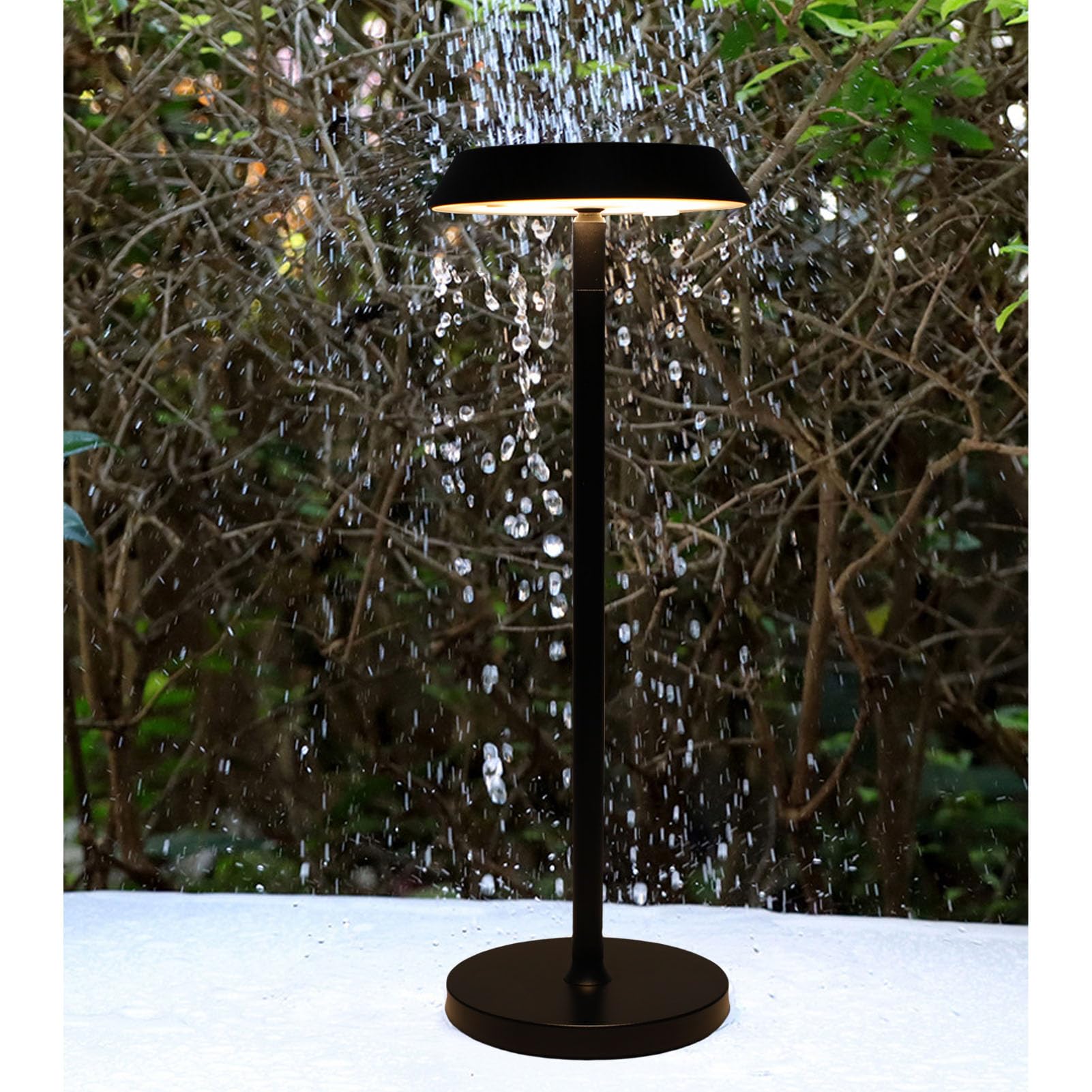 XUMIUZIY Einstellbare Helligkeit, Kabellose Tischlampe, 3000 K, Aluminium, LED-Nachtlicht für Schlafzimmer