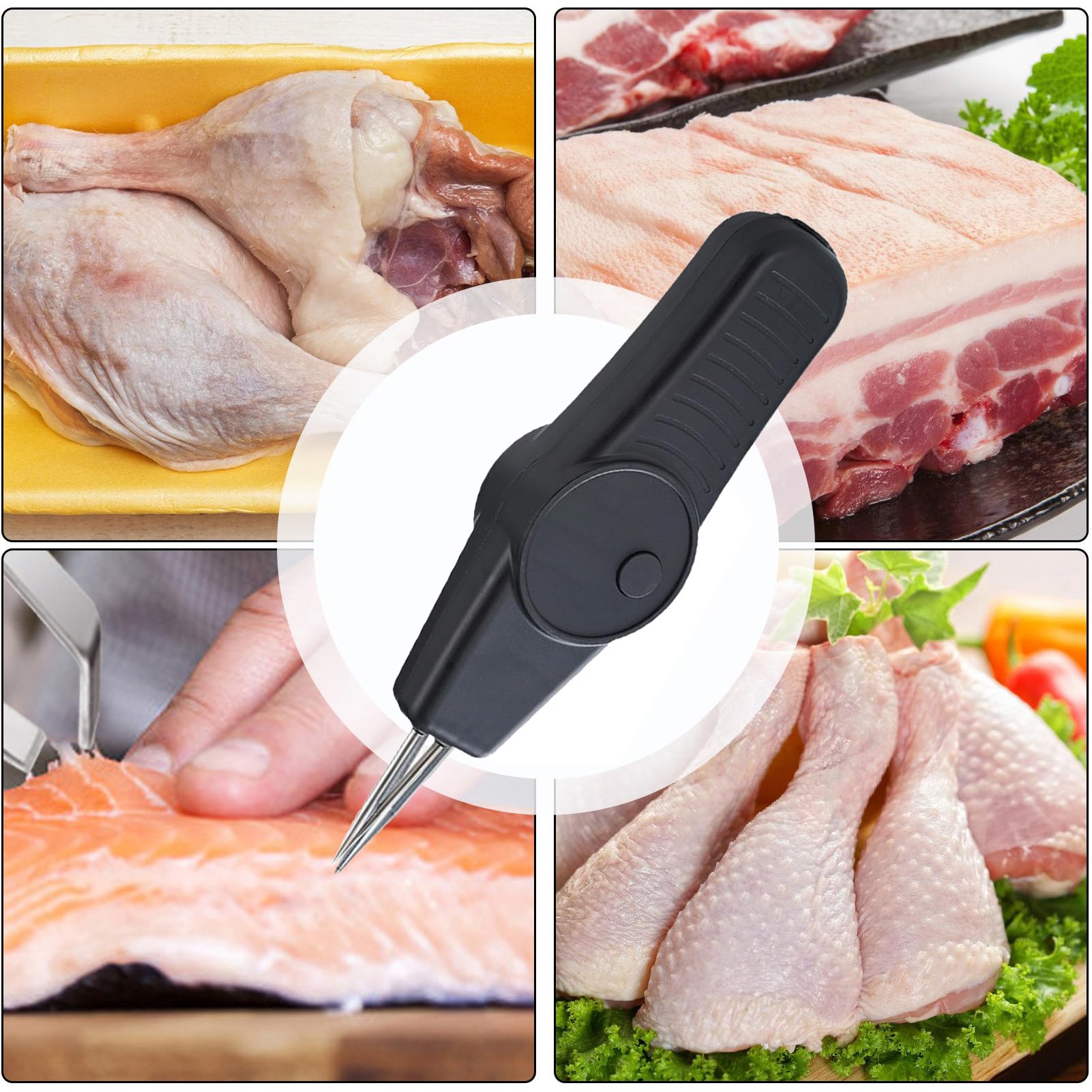 Handheld Chicken Plucker, Hair Removal Tool, Stainless Steel Defeatherer, Manual Quill Extractor, Ideal for Poultry Processing, Farm Use, Butcher Prep, Outdoor Cleaning Task