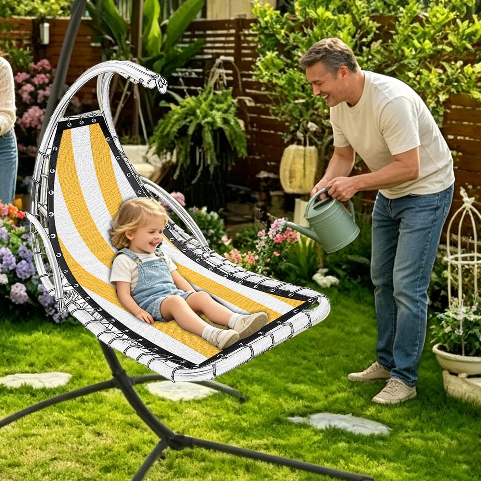 Tessuto di Ricambio per Sedia a Dondolo Resistente Spessore e all'Usura | Stoffa Di Ricambio Per Sdraio per Giardino, Prato, Campagna, Esterno, Campeggio, Cortile, Spazio Verde