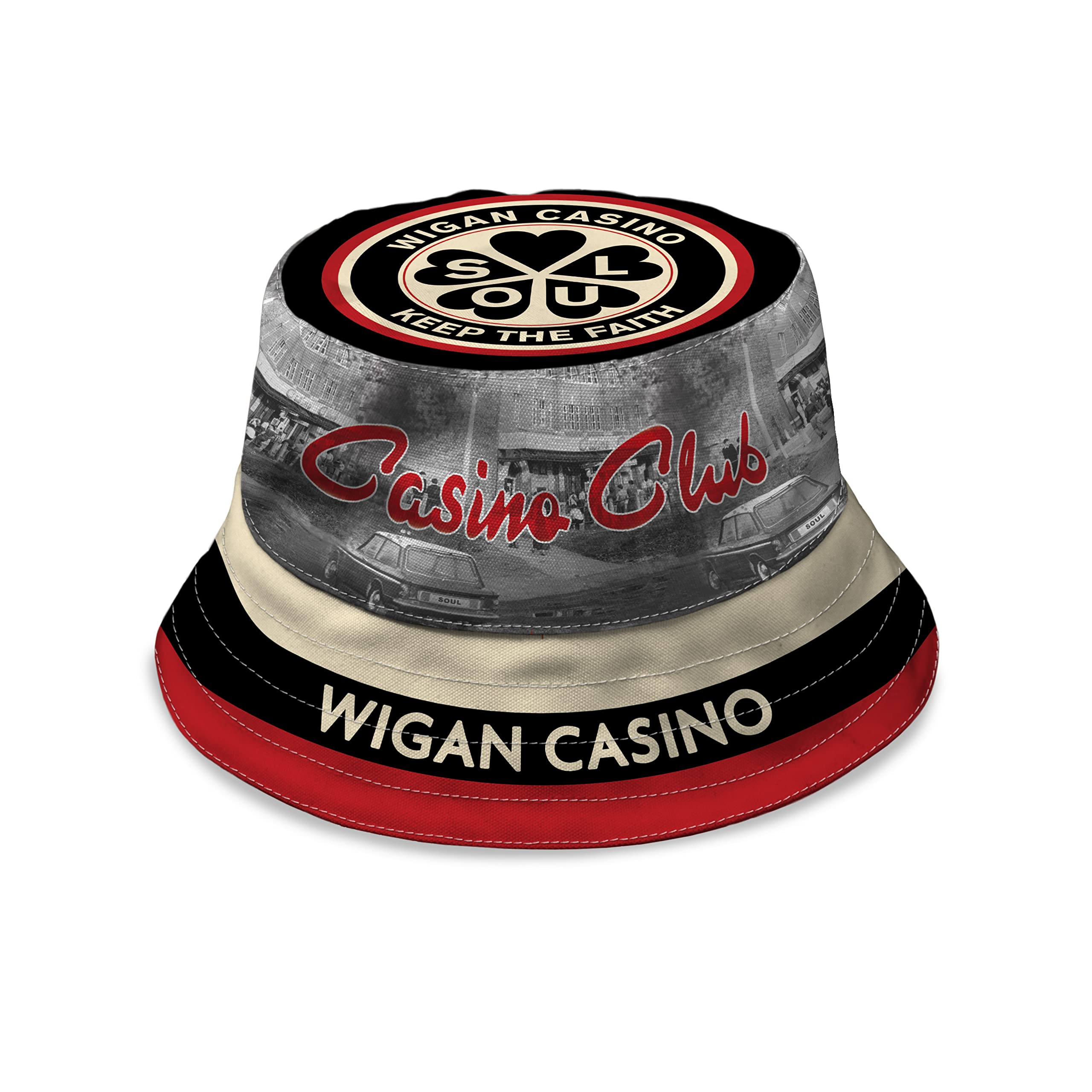 BRITISH MADE GIFTS Wigan Casino - Bucket Hat | Fashion Sun Cap Packable Outdoor Fisherman Hat for Women and Men (as8, Alpha, x_l) Multicoloured