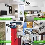 3000TVL Surveillance du système de sécurité intérieure DVR Kits de caméras, 4pcs Fils 5MP IP Caméras de vision nocturne avec AI Détection de véhicule par une personne en mouvement, 4K DVR avec 512GB Disque dur pour enregistrement 24-7