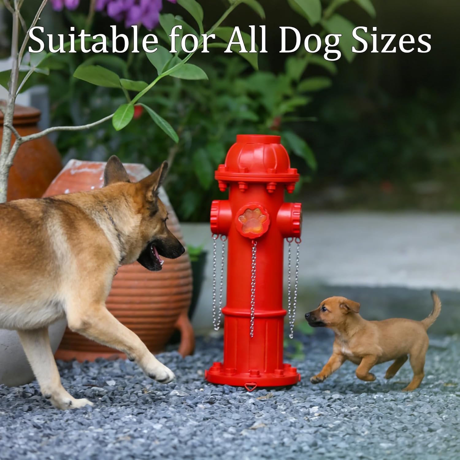 Solar Dog Fire Hydrant Pee Post with Glowing Paw Print, Fire Hydrant for Dogs to Pee On, Dog Pee Post for Garden & Patio