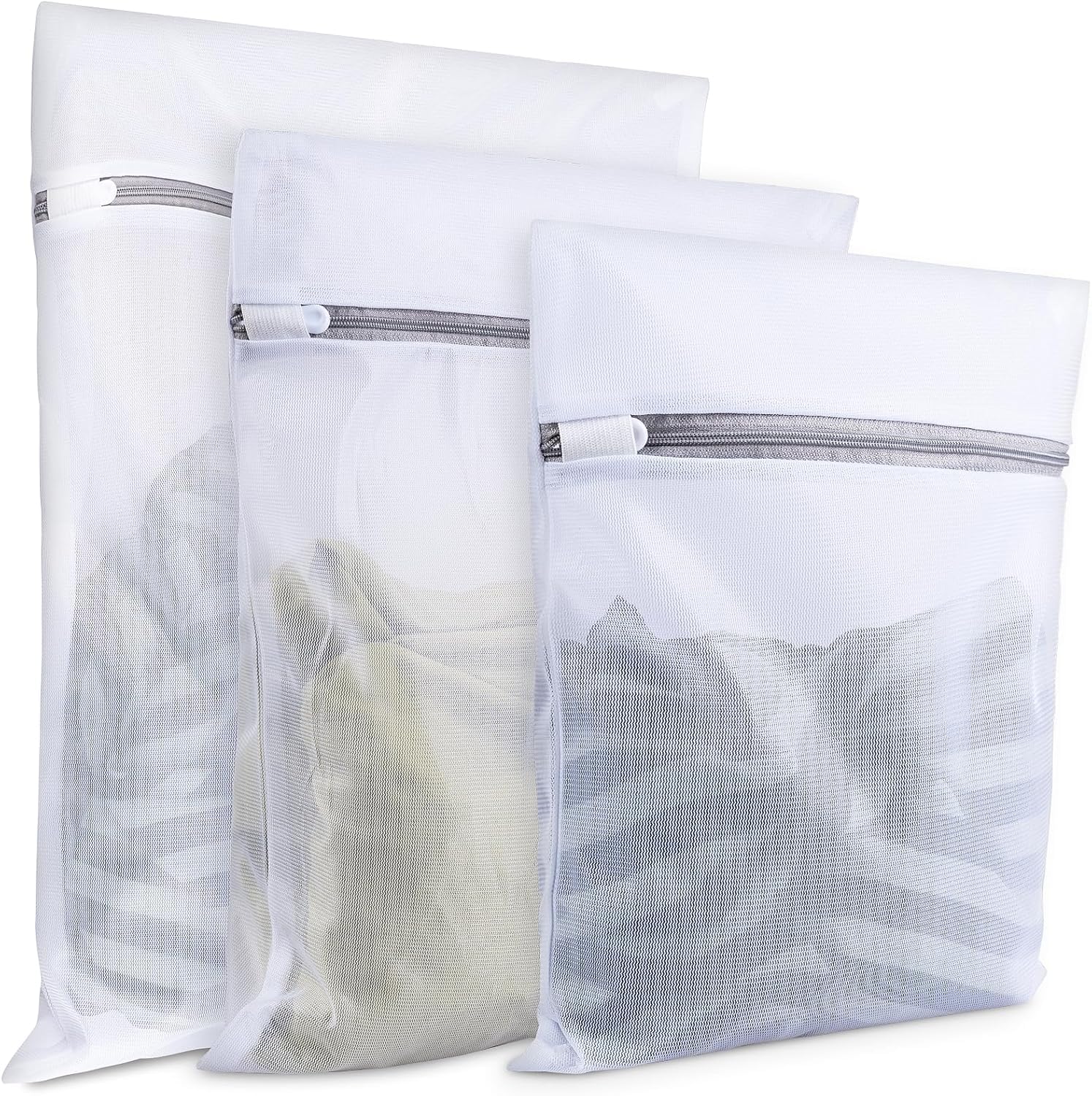 Gaochang Mesh Laundry Bags for Delicates, 3 Pack Laundry Bags Mesh Wash Bags in 3 Sizes(1 Large, 1 Medium, 1 Small), Durable and Gentle Lingerie Bags for Washing Delicates