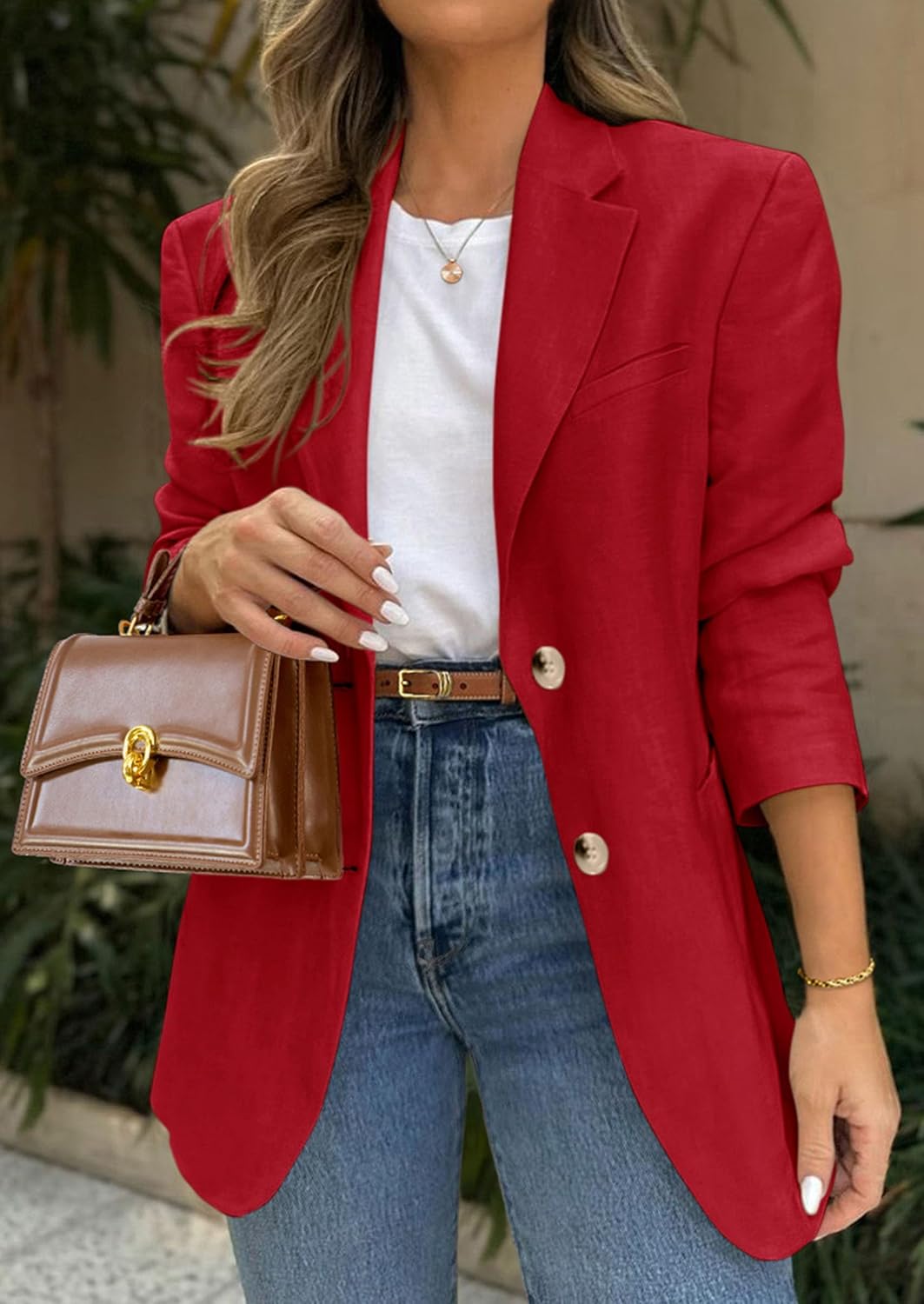PRETTYGARDEN 2026 Blazers for Women Business Casual Long Sleeve Lapel Open Front Suit Jacket Work Blazer with Pockets thumbnail