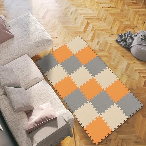 Miniatura 6 de qqpp 18 Tapetes para suelo de goma de etilvinilacetato tipo rompecabezas, tapete de juego para bebé, tapete de ejercicio para entrenamiento en casa