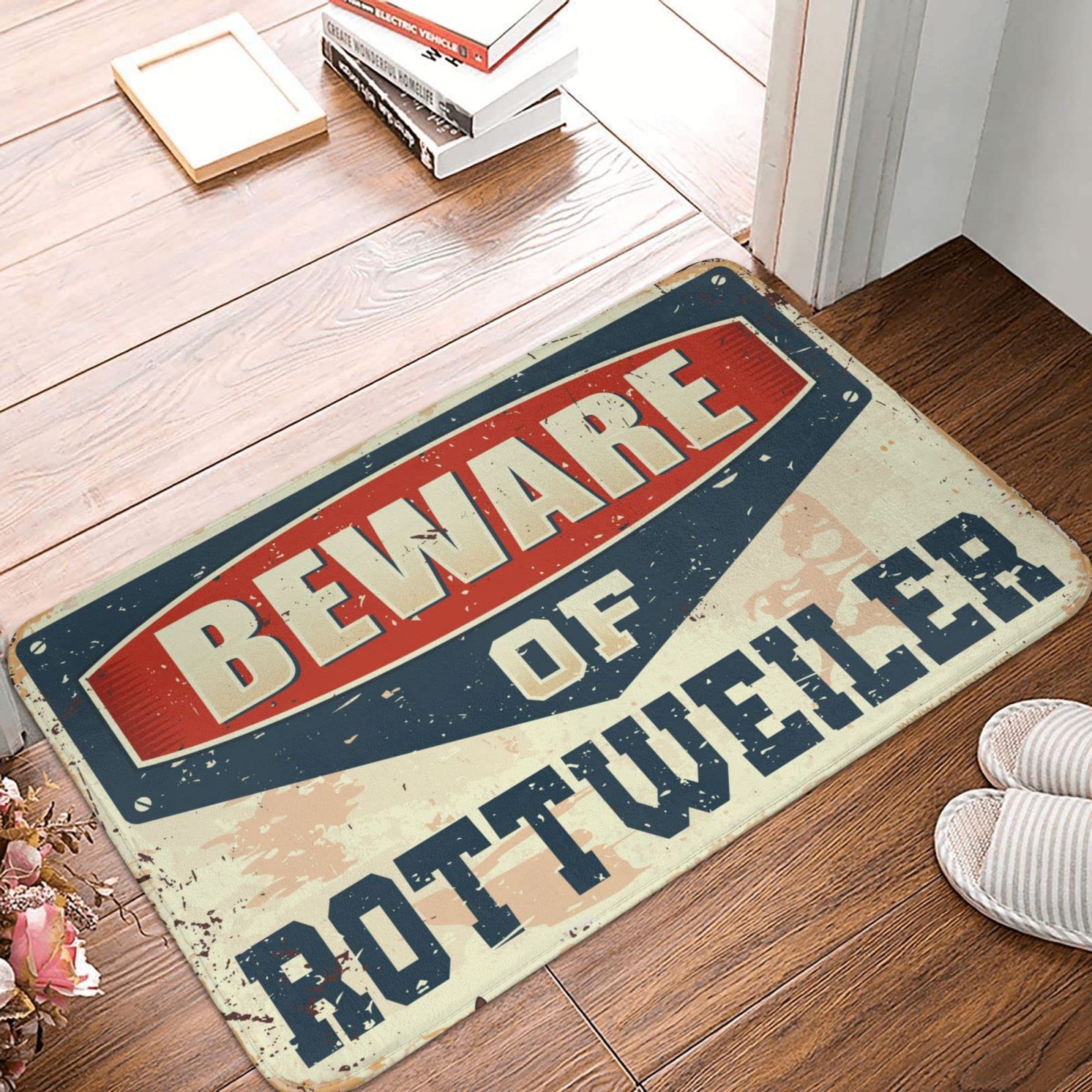 Tapis extérieur Rottweiler 65x90 pour entrée propre et sèche