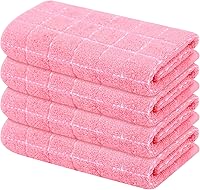 Vista 25 de Mordimy - Paños de cocina de 100% algodón de rizo, paños de cocina suaves y absorbentes a cuadros, trapos para lavar platos de secado rápido, Negro