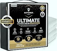 Vista 17 de Nuevo Kit Definitivo de 3 Piezas - Funda para Colchón a Prueba de Chinches Tamaño Individual 100% Algodón Superior + 2 Protectores de Almohada