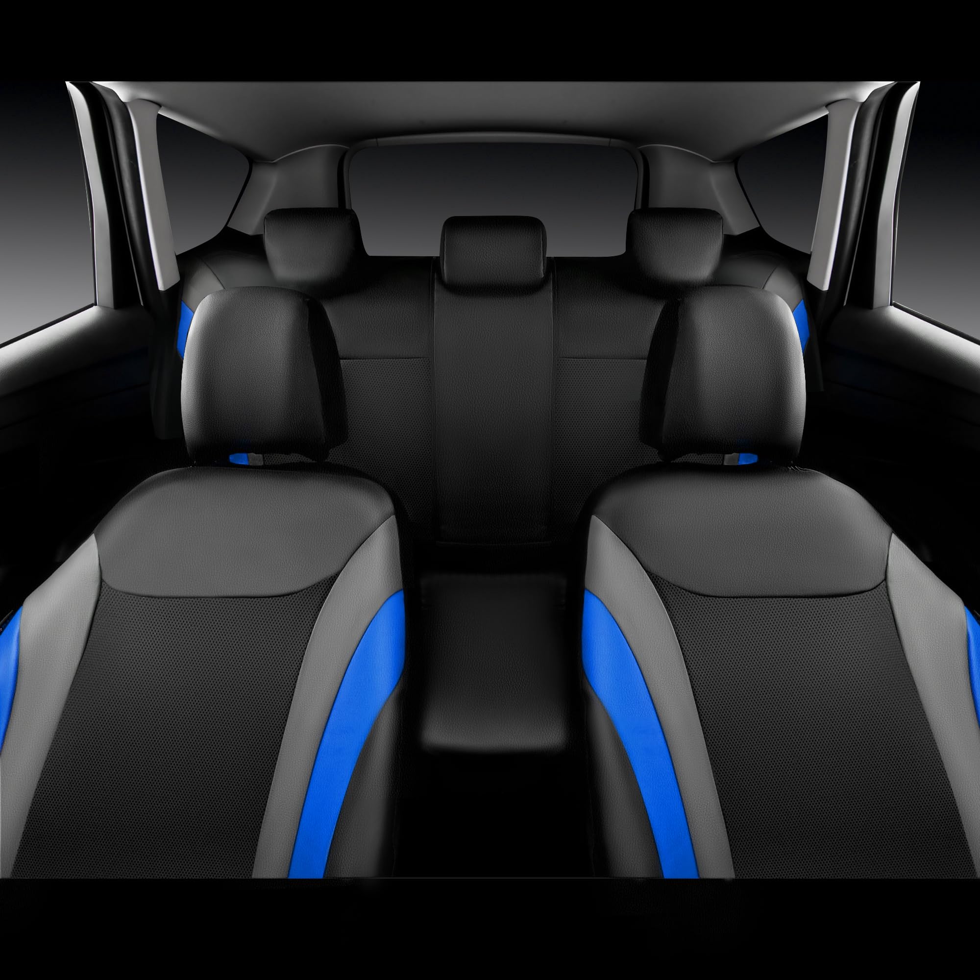 CAR PASS Funda De Cuero Para Volante Y Alfombrillas Impermeables Para Automóvil, Ajuste Universal De Microfibra