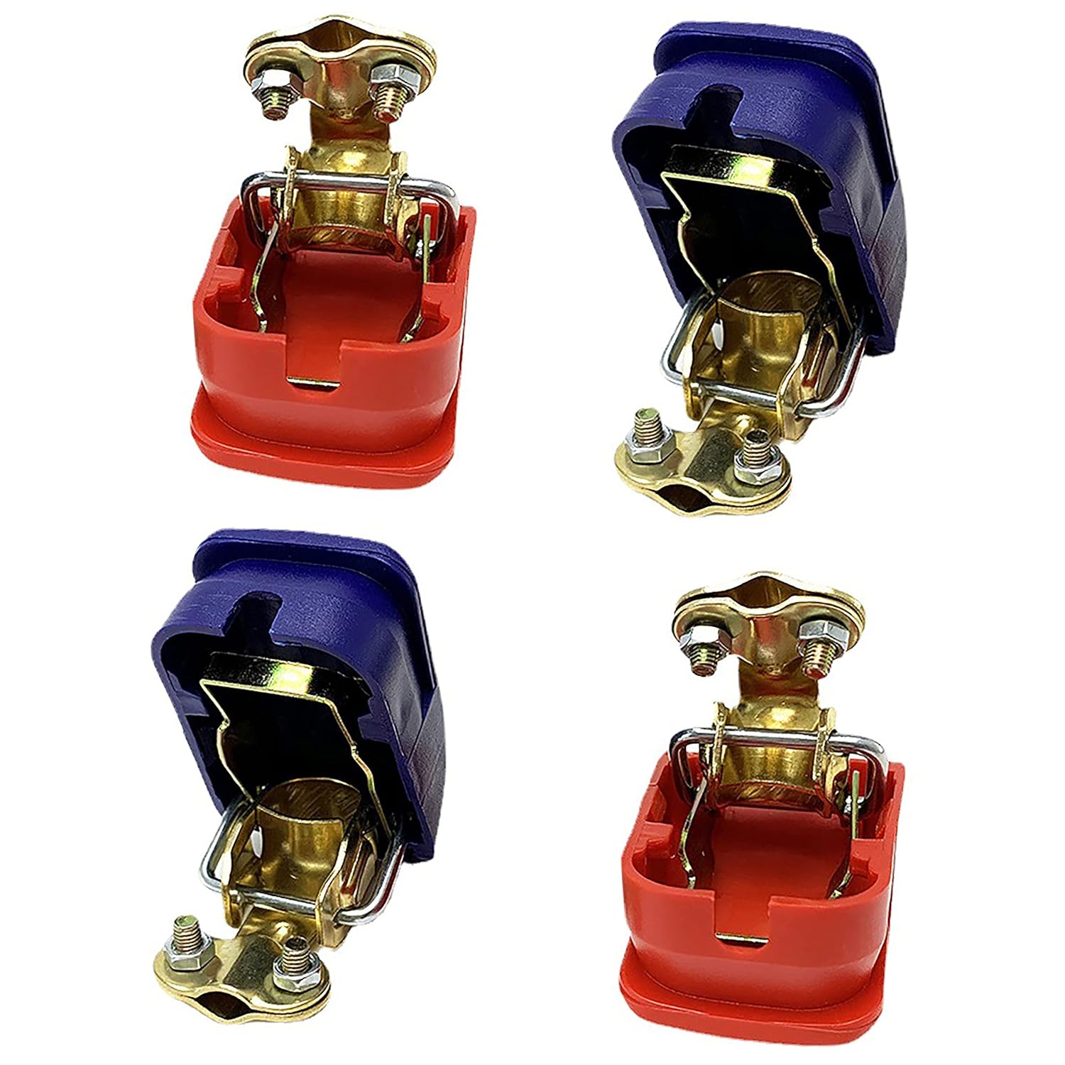 2 Pair Car Battery Clamps, Battery Clamps 12V, Quick Couplings Battery