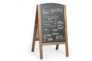 Ilyapa Rounded Top Folding A-Frame Sidewalk Chalkboard Sign