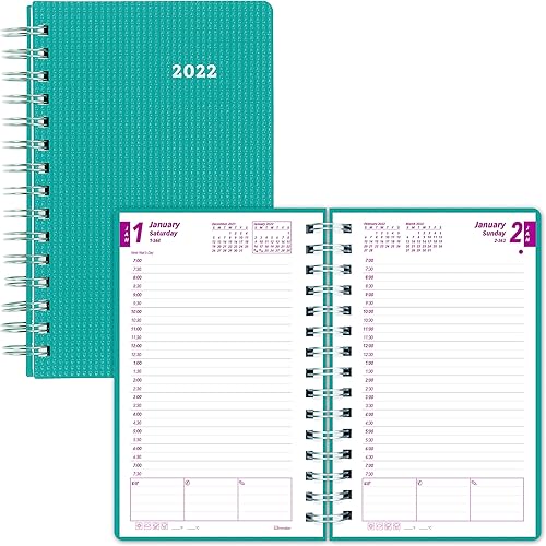 Miniatura 1 de Brownline DuraFlex - Agenda diaria/mensual 2022, libro de citas, 12 meses, enero a diciembre, encuadernación de doble alambre, 8 x 5 pulgadas, color