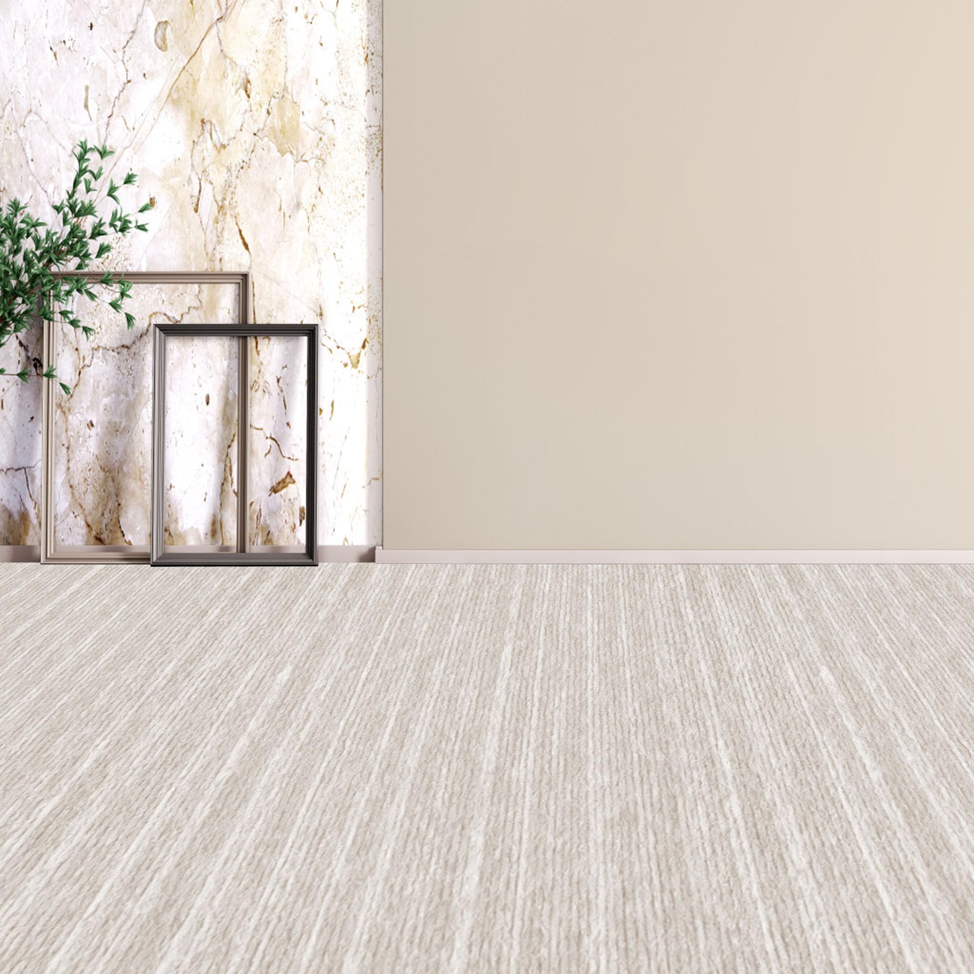 Moquette aiguilletée 200 x 750 cm blanc cassé pour chambre et salon
