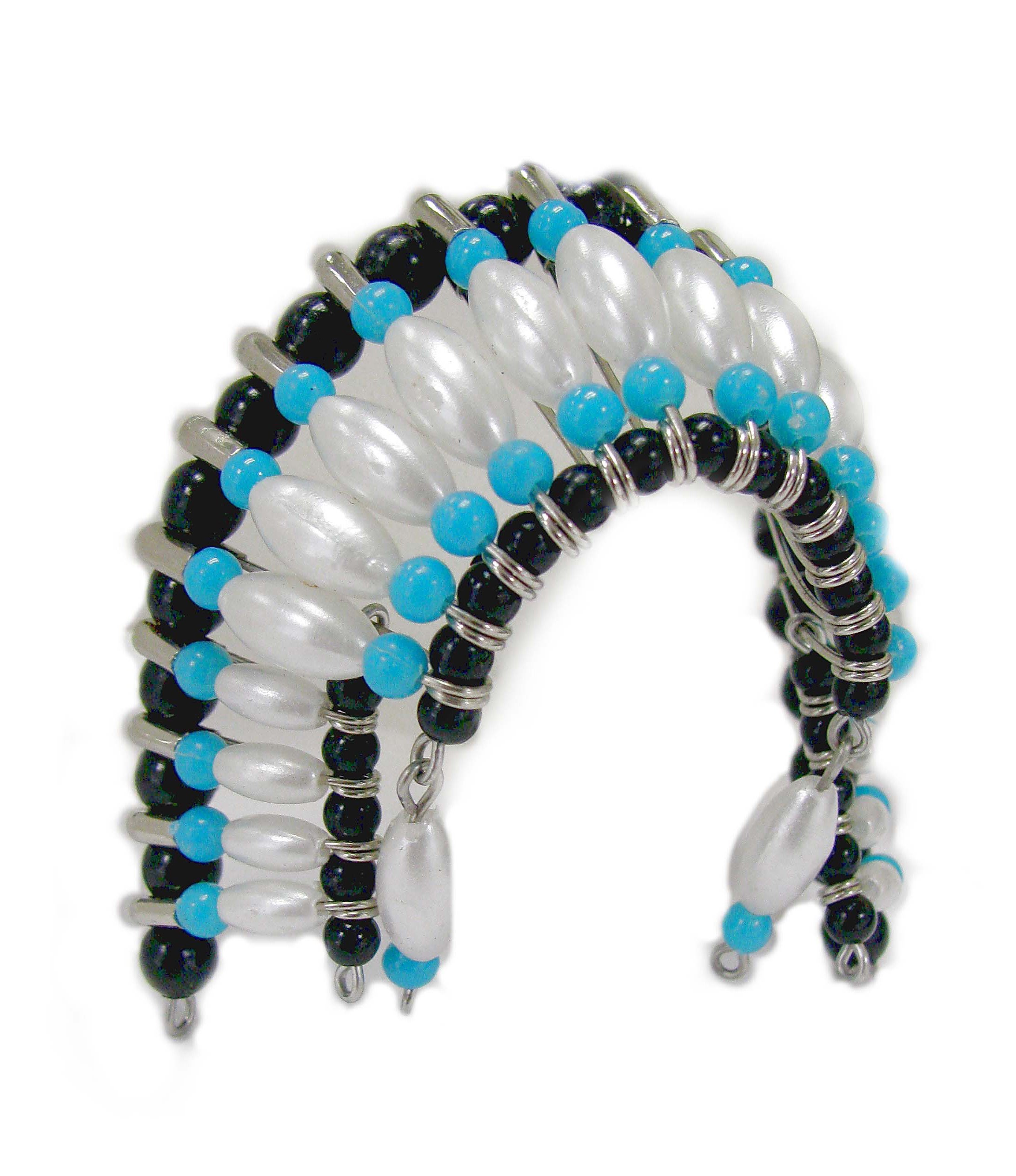 Sterling Silver Native American Headdress Charm - Fits 3mm European Charm Bracelets & Necklaces - View #6