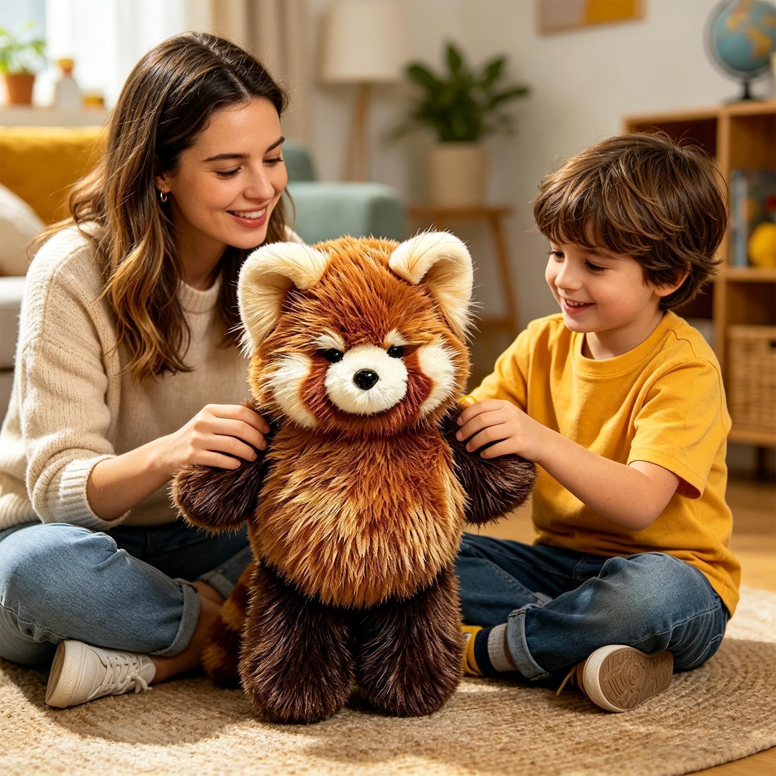 Miś Panda do biegania | 55 cm - pluszowa zabawka interaktywna z ruchomymi nogami do radzenia sobie ze stresem - Dla dzieci i dorosłych