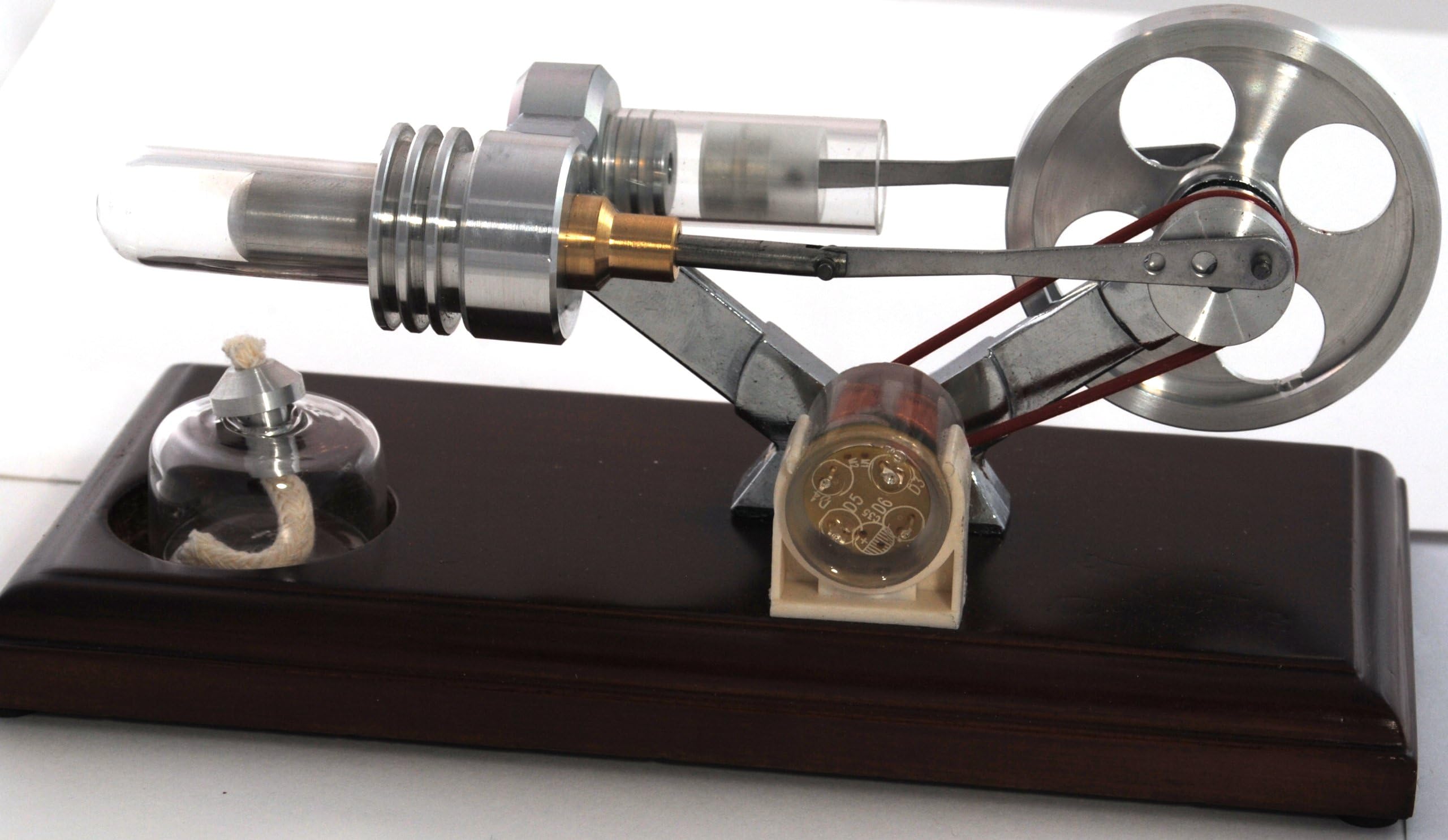 Stirling Engine with LED Light