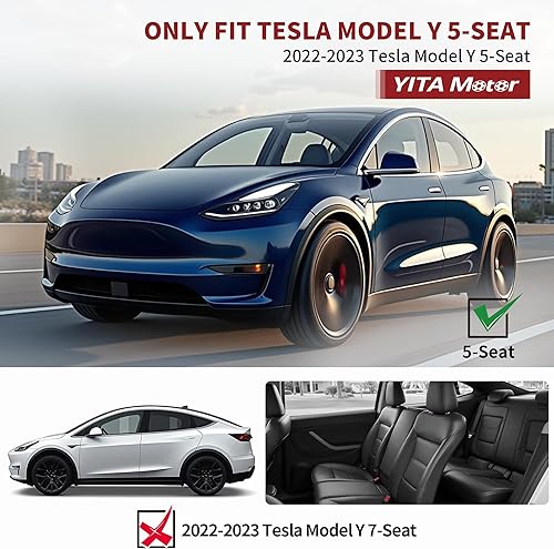 Miniatura 2 de YITAMOTOR Tesla Model Y Trunk Organizer Storage Bins 2022-2023, Waterproof ABS Rear Side Box with Lids, 2PCS Car Trunk Accessories for 5-Seater