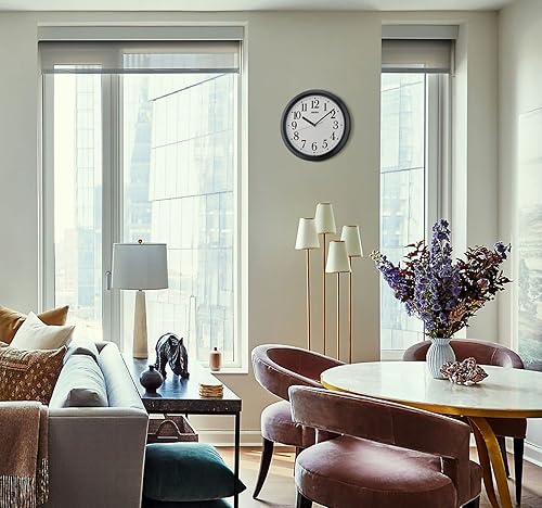 Miniatura 3 de Seiko Reloj de pared Yori, negro metálico