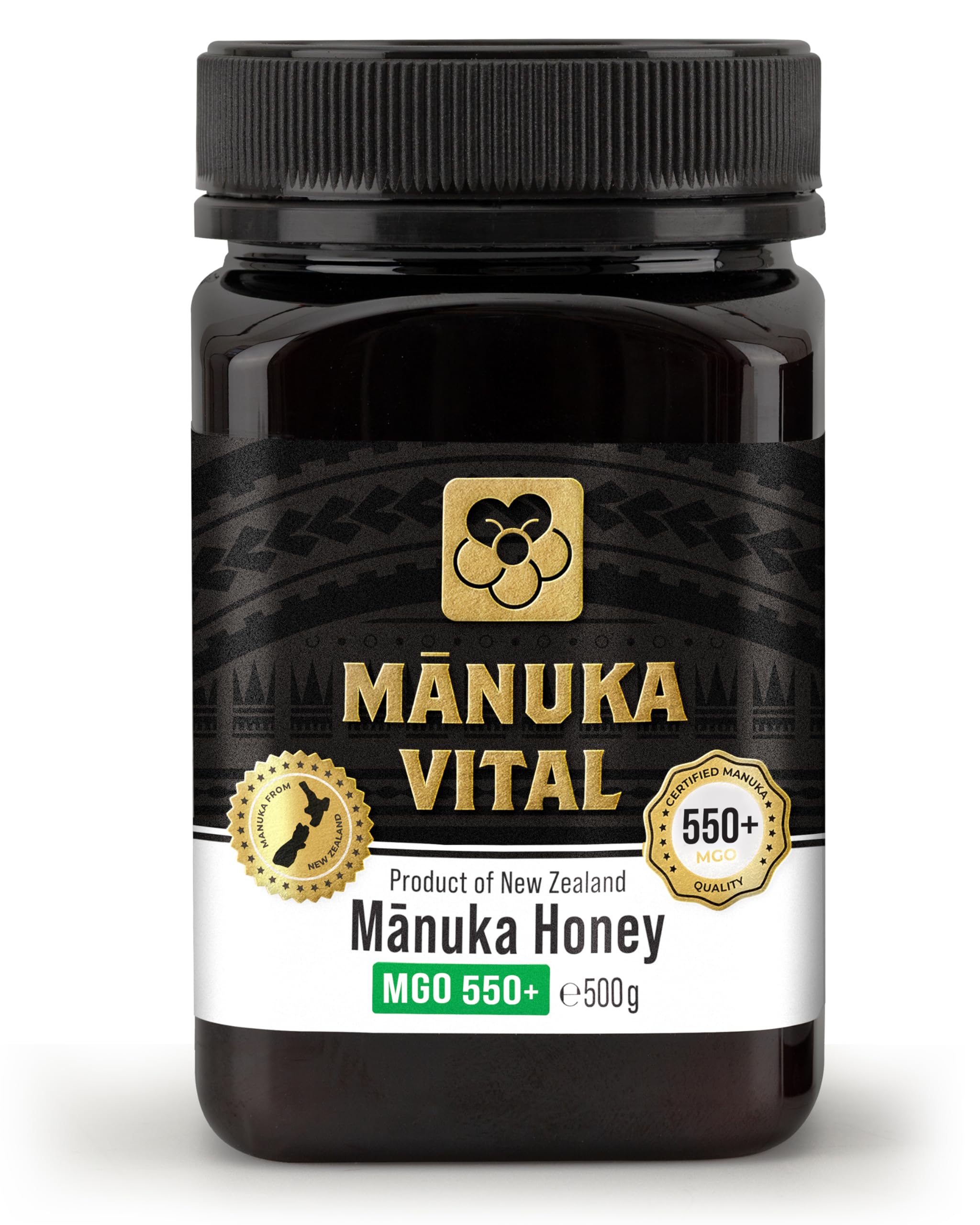 Manuka Vital MGO 550+ (500g) - 100% echter Premium Manukahonig aus Neuseeland mit zertifiziertem Methylglyoxal Gehalt - Manuka Honig mit Analyse-Zertifikat