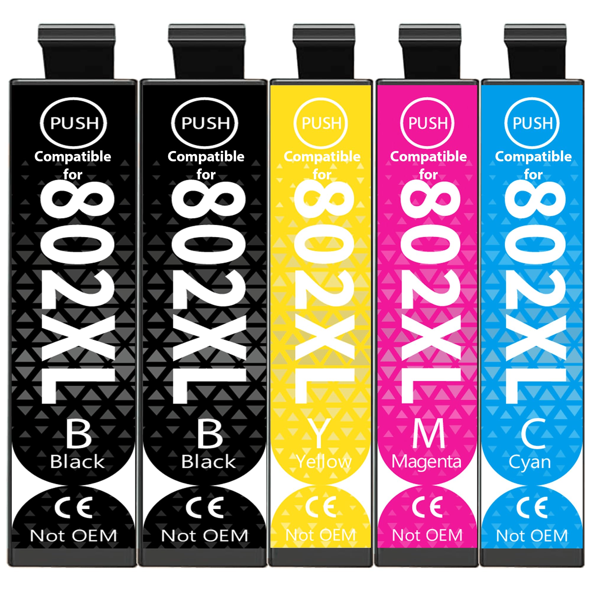 UPRIIN Compatible for 802XL 802 Ink Cartridges Combo Pack Remanufactured Replacement for Epson T802 802XL Ink Cartridges for Workforce Pro WF-4720 WF-