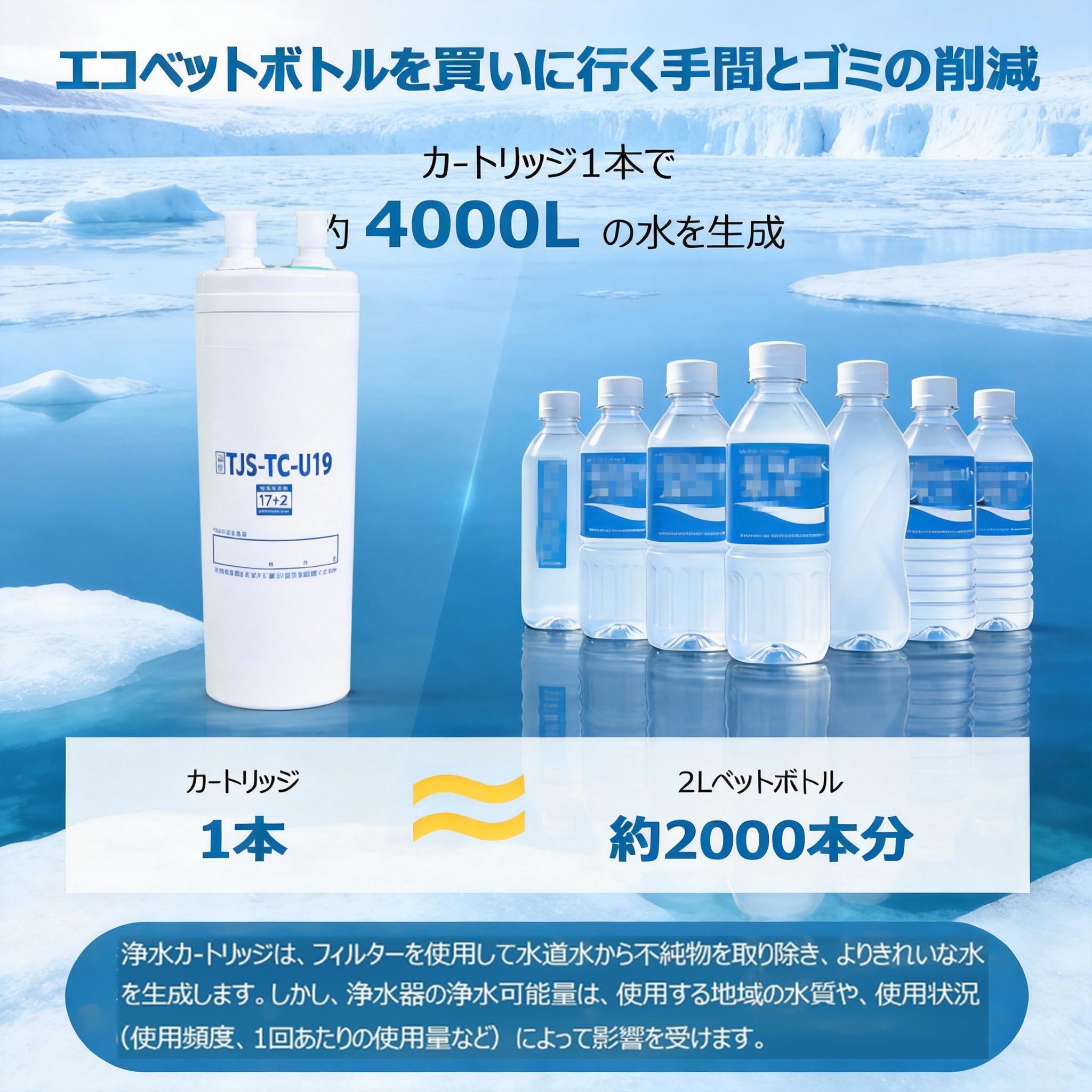 Amazon | TJS-TC-U19 浄水器カートリッジ 【17+2物質除去】（TJS-TC