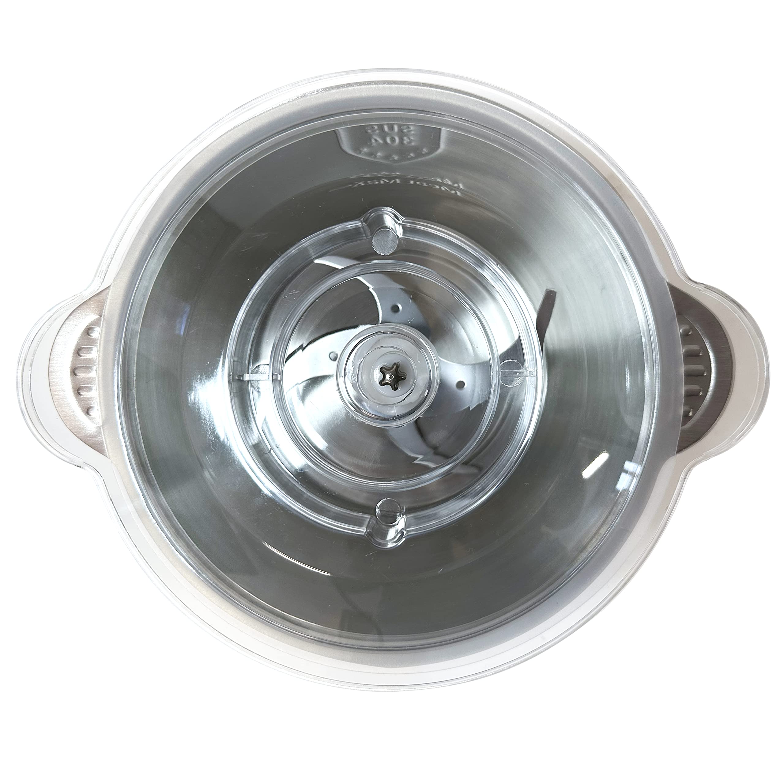 Hachoir de cuisine électrique, en acier inoxydable, mixeur 4 lames en acier inoxydable, mixeur Deux vitesses (2L)
