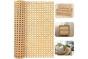16-inch Wide Natural Rattan Webbing, Premium Rattan Webbing Rolls for DIY Rattan Projects