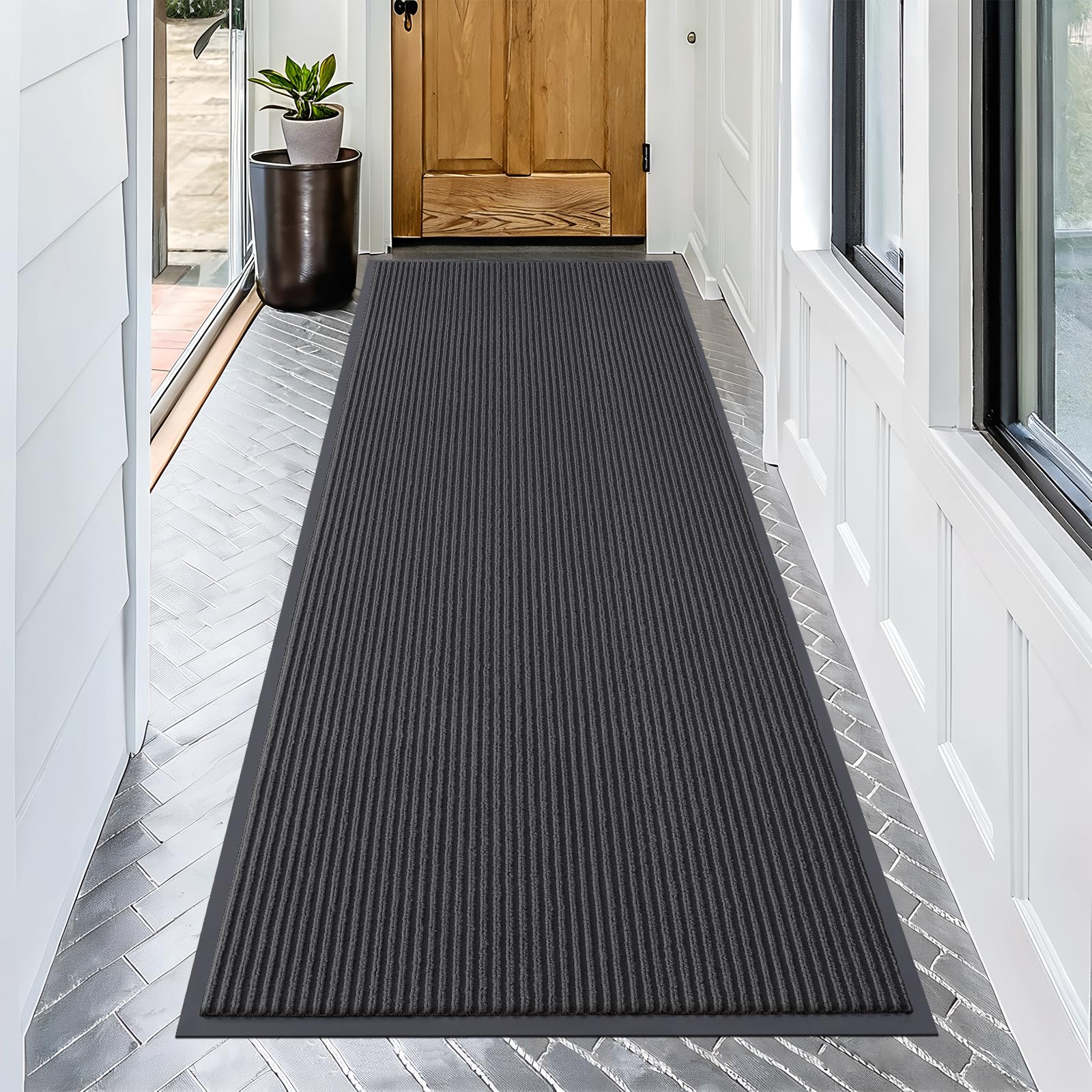 OLANLY Front Door Mat Indoor Outdoor Entrance, Waterproof Heavy Duty Doormat, Fade Resistant, Low Profile, Easy Clean Patio Porch Welcome Floor Mats for Entry, 29.5x17, Beige — view 100