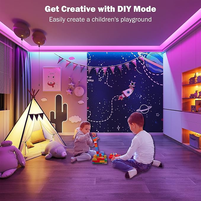 ✨DIY Bedroom Glow-Up! ✨ 100ft LED Strip Lights