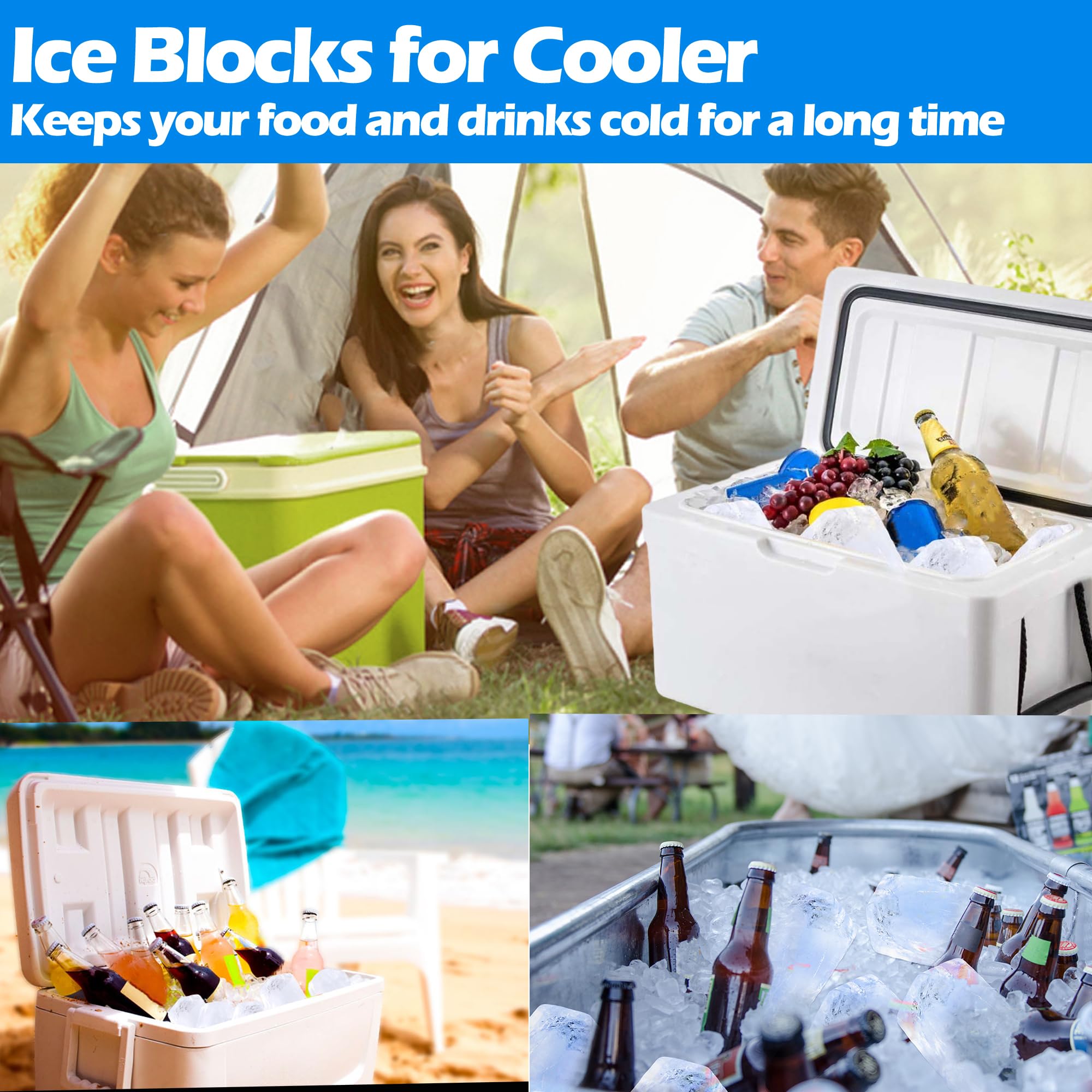 Lot De 2 Moules à Glaçons Extra Larges, Grand Moule à Glaçons