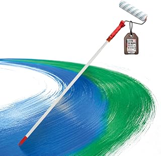 mako PROFI Farbroller EASYTEX 25 cm mit Teleskopstab 110-200 cm | Verstellbarer Teleskopstab, hochwertiger Belag, ergonomischer Griff - Profi-Qualität für Heimwerker