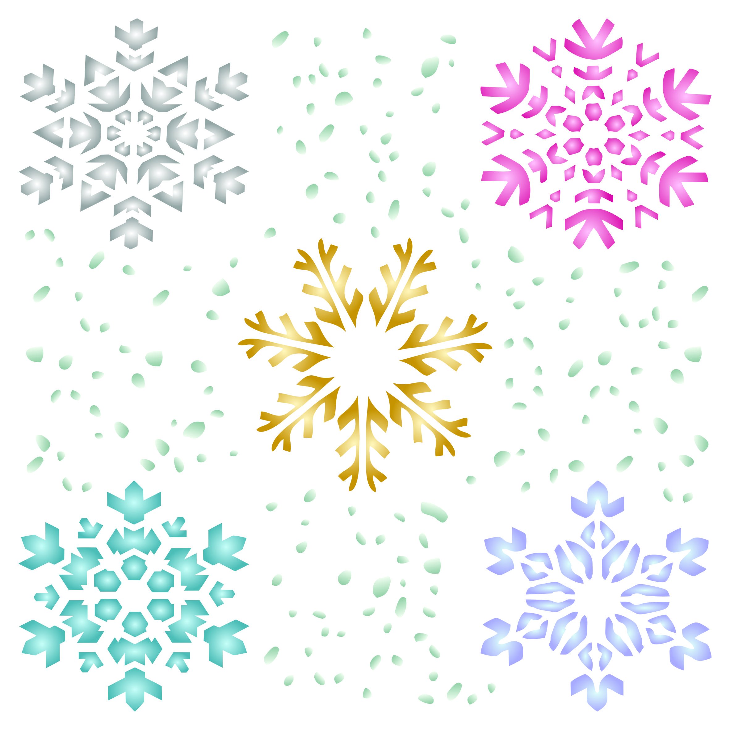 16 Pochoirs Réutilisables Noël - 15x15 Cm - Modèles Flocons, Sapins, Père Noël