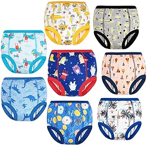 FLYISH DIRECT Töpfchen Trainingshose Baby Lernwindel Trainerhosen Unterwäsche für Baby Kleinkind Kleinkinder, 8 Stück, 100/3T, 3 Jahre