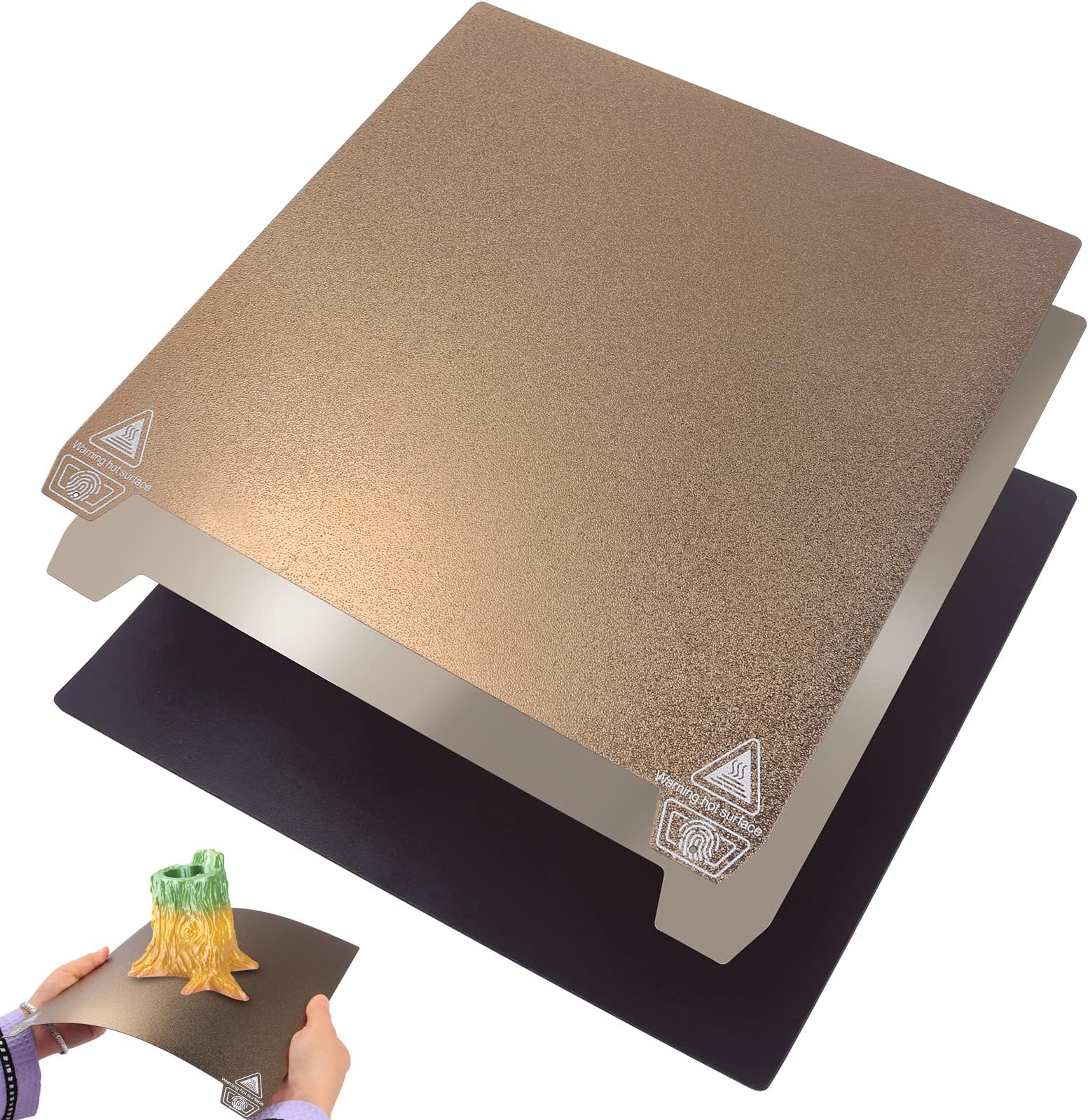 ENOMAKEREnder 3 S1 Pro PEI Spring Steel Magnetic Plate Textured Flex Build Surface for Ender 3/Pro/V2/S1/Neo, Ender 5/Pro, CR-20/Pro, 235x235mm