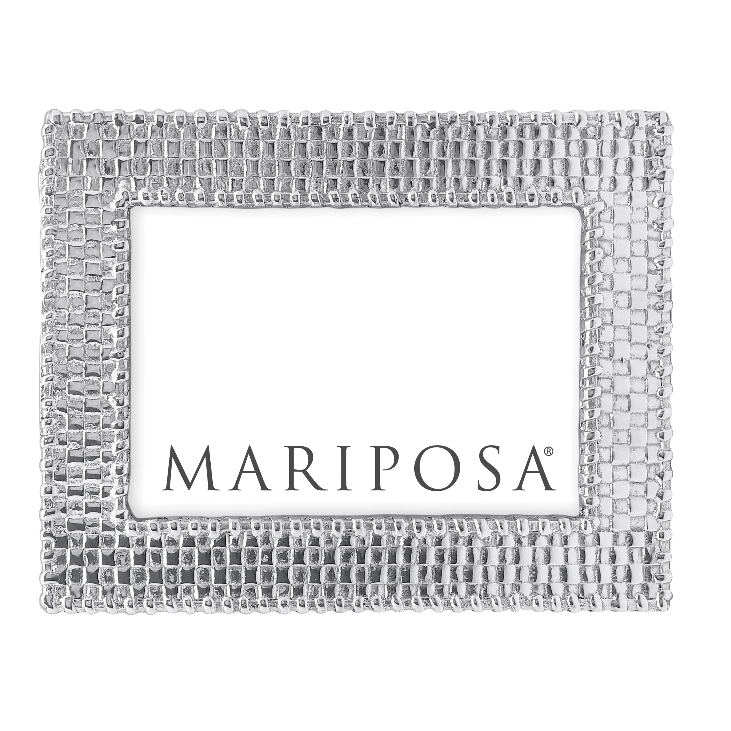 Mariposa Sepet örgüsü, 10,16 x 15,24 cm resim çerçevesi, gümüş