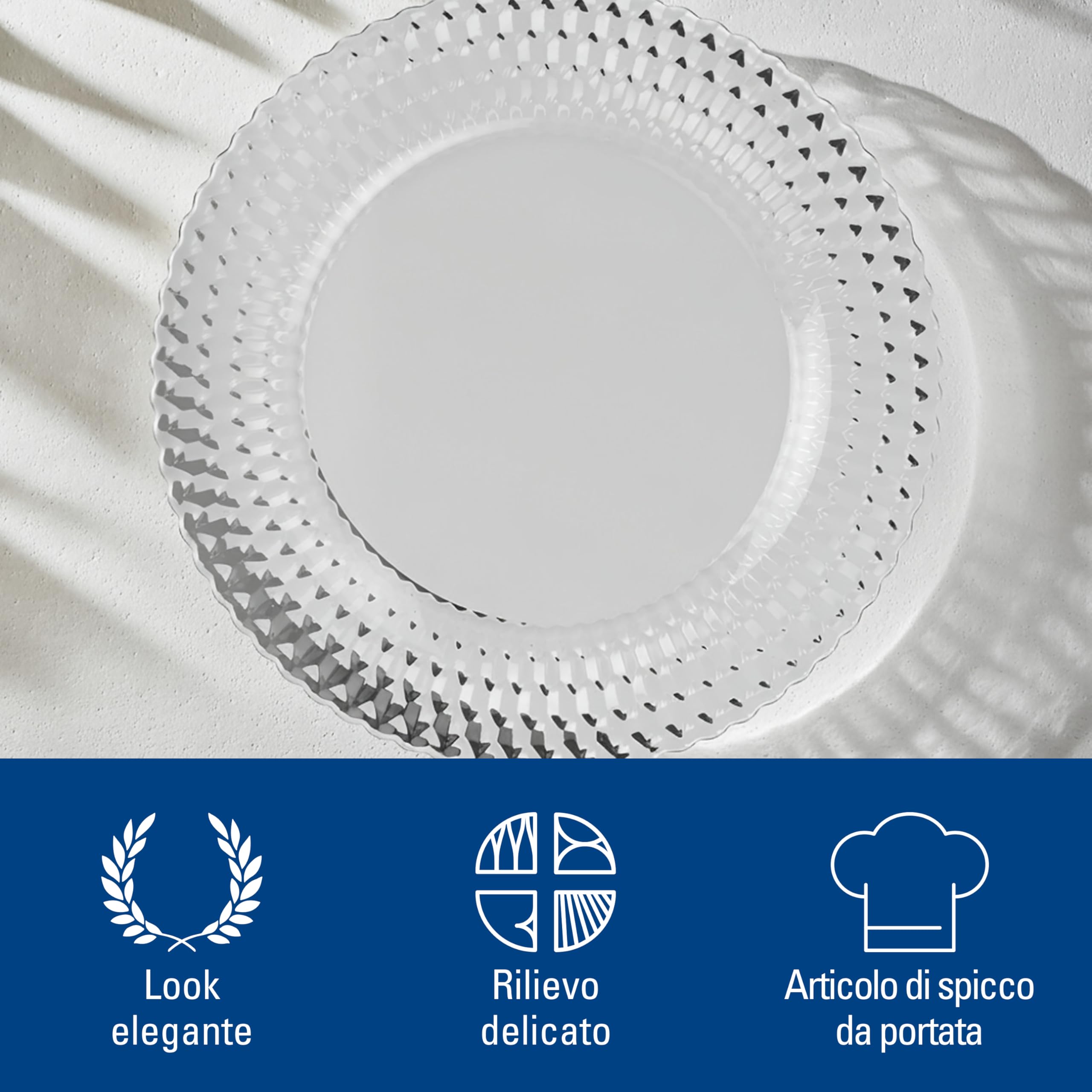 Villeroy & Boch - Boston Piatto Segnaposto Trasparente, Lavabile in Lavastoviglie, Stoviglie, Piatto Ceramica, Cristallo