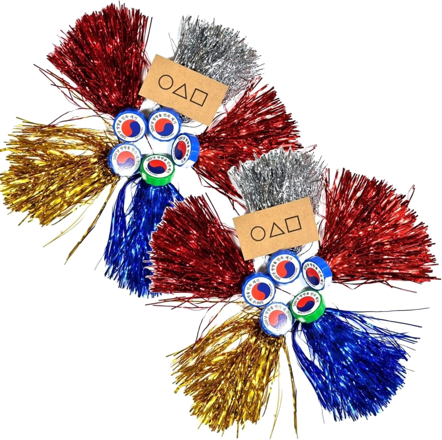 Jaegi with The Bell (Jegi chagi) Korean Old Game 5 pcs + Korean Game Invitation Card 1P - Kick Shuttlecock, Hackysack (Random Color) 제기차기 (2 Pack)