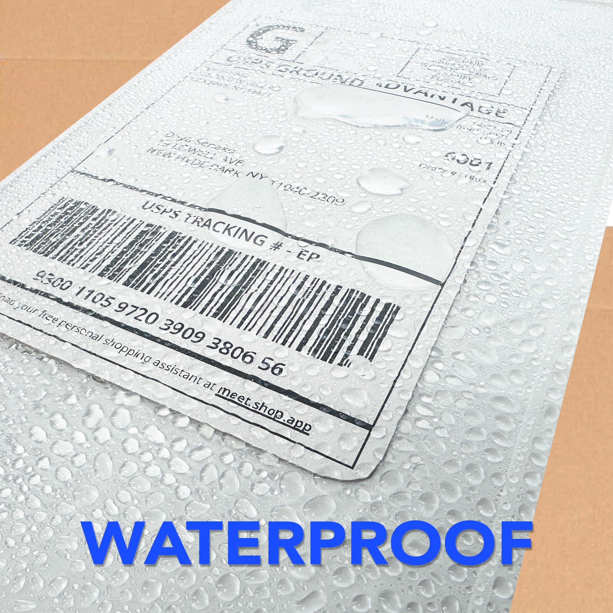 100 sztuk kopert na etykiety wysyłkowe 17,8 cm x 14 cm, przezroczyste woreczki z samoprzylepnym tyłem, ładowane od góry do etykiet wysyłkowych, na dokumenty do pakowania, etykiet, faktur i dokumentów