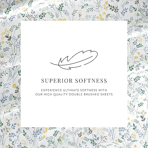 Miniatura 3 de Linen Market Juego de sábanas King de 4 piezas (floral azul claro)  Duerme mejor que nunca con estas sábanas ultrasuaves y refrescantes para tu cama