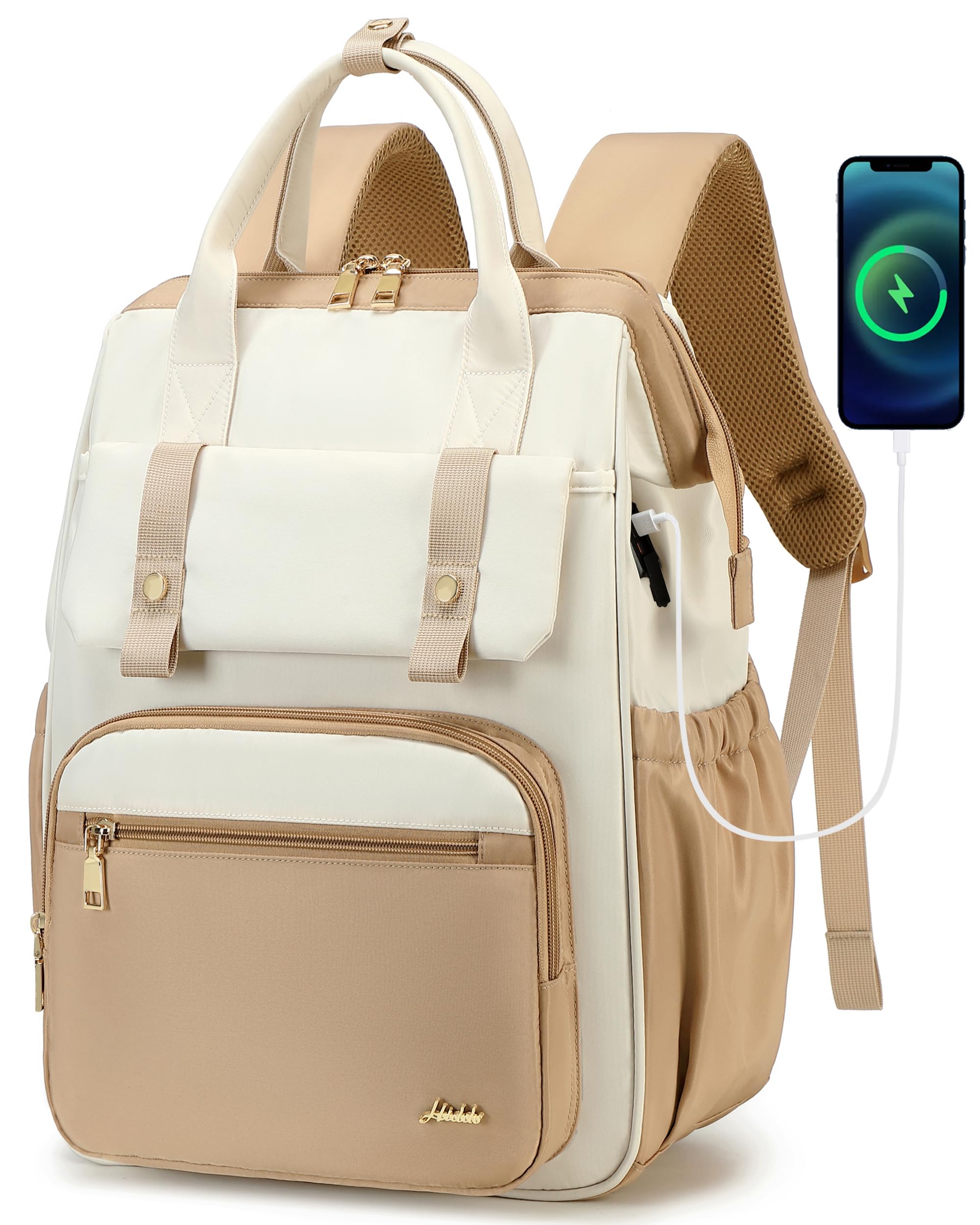 Hidds Laptop Backpack for Women 15.6 In Work Business Computer Bag School College Backpacks Commuter Back Pack Purse Girls Nursing Bookbag Womens Anti