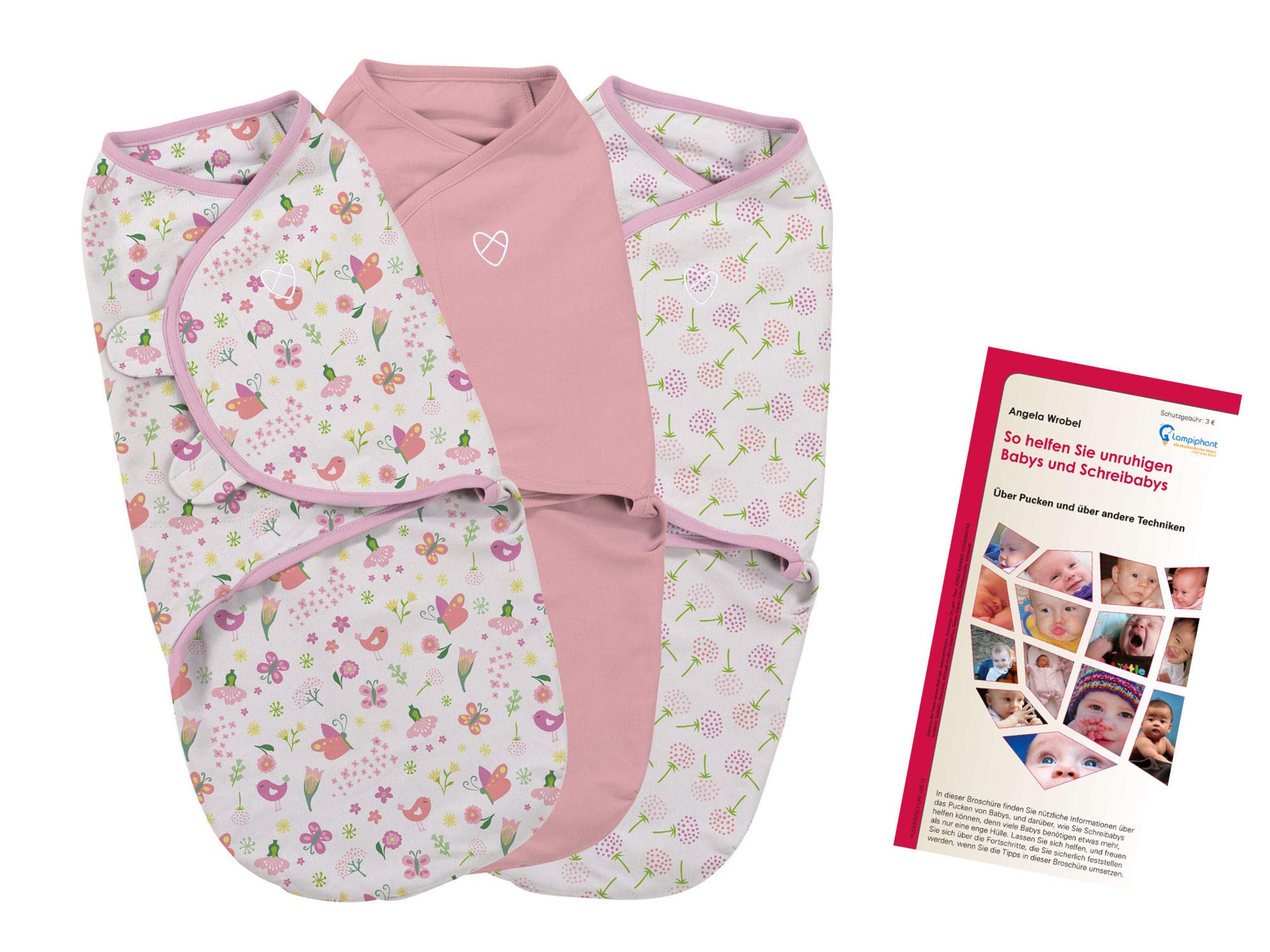 Original SwaddleMe® Pucksack, 3er-Mix Girls im Garten